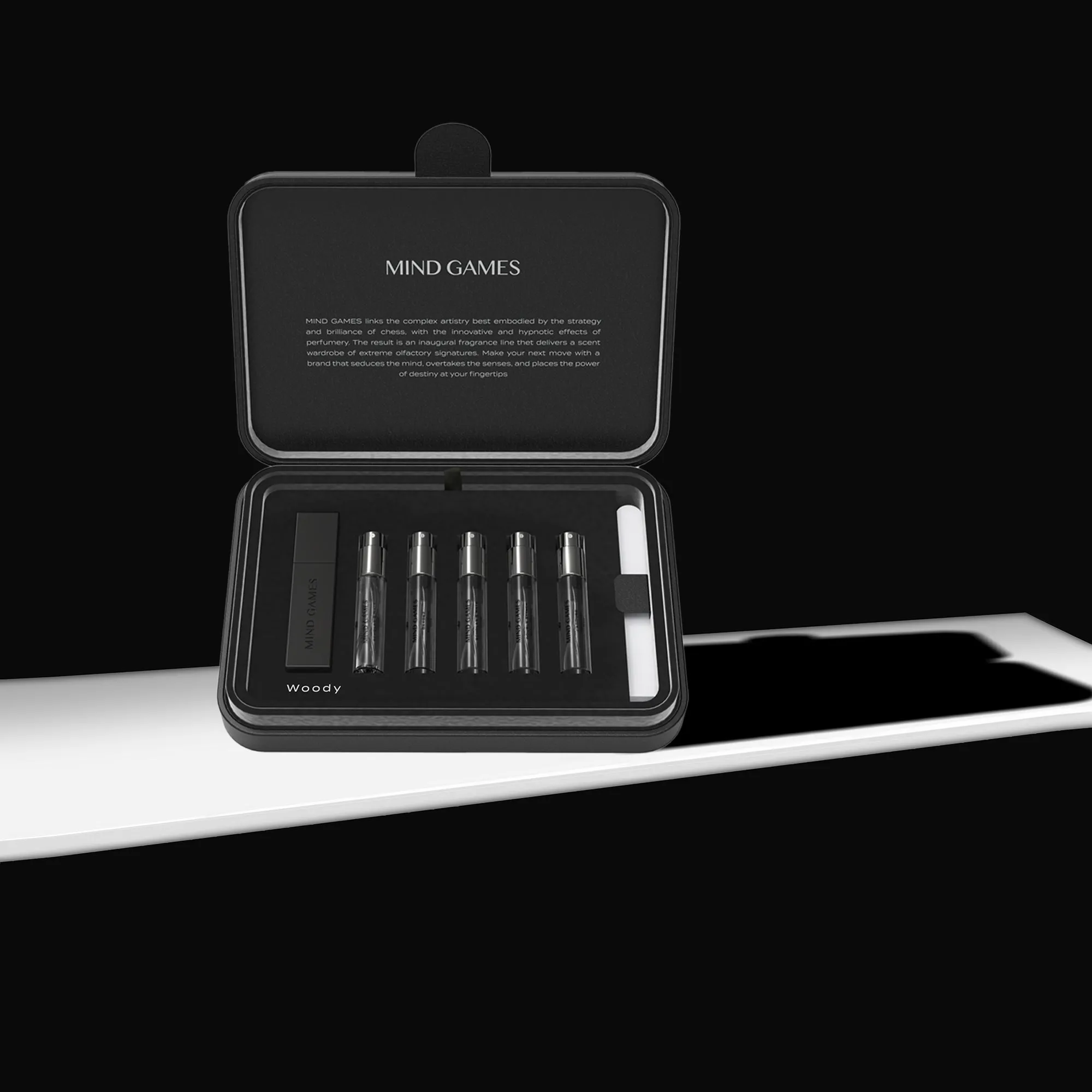 5 Piece Olfactive Discovery Set - Woody Mind Games