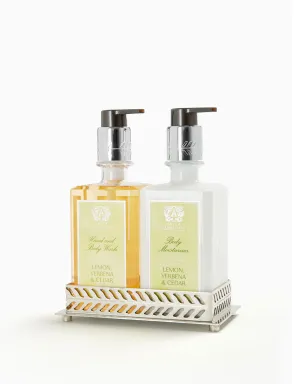Nickel Bath & Body Gift Set: Lemon, Verbena & Cedar Antica Farmacista